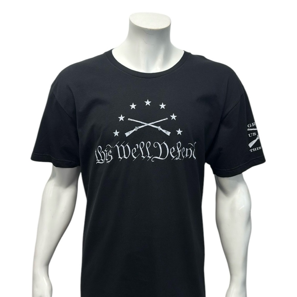 Grunt Style Black White “This We’ll
Defend” Cotton Graphic T-Shirt Tee XL